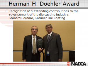 Doehler Award - Leonard Cordaro